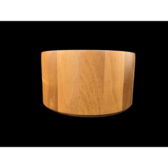 Vtg Dee Nielsen Signed Staved TEAK Wood Bowl OOAK Danish Modern Thin Wall 3x6 - Picture 3 of 15